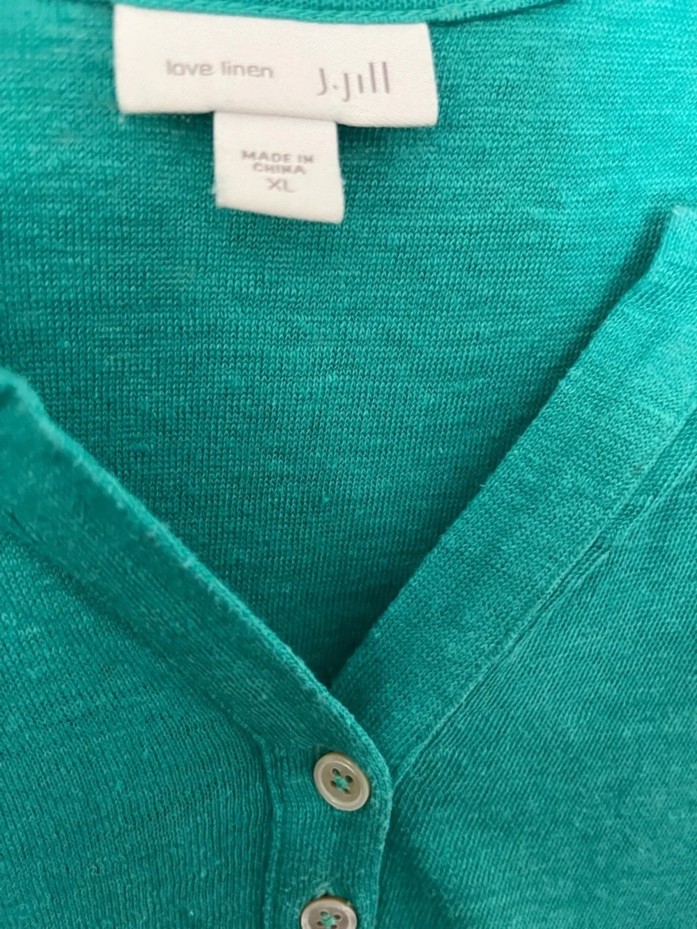 J Jill Tunic  100% Linen sleeveless oversized loose fit sz XL teal